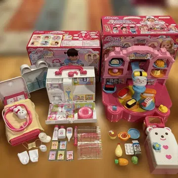 멜짱 구급차 회전초밥 레인지와 냉장고 3세트