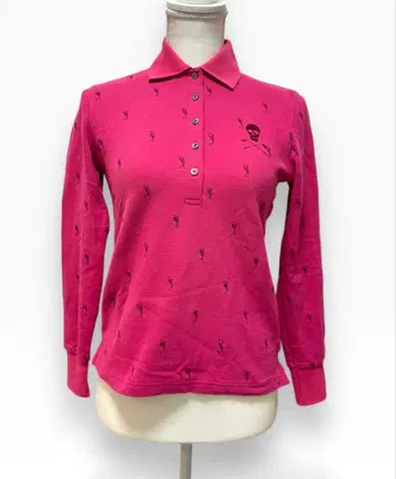 MARK&LONA 마크앤로나 골프웨어 긴팔 피케 셔츠 핑크