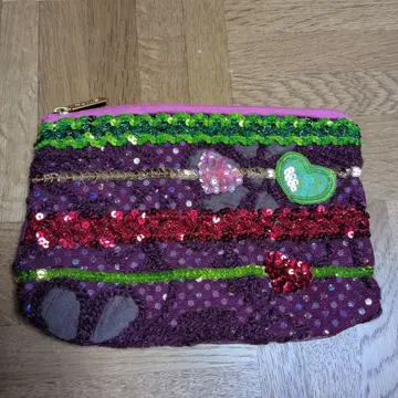 튜닉 에레느 레이스 파우치 퍼플 스팽글