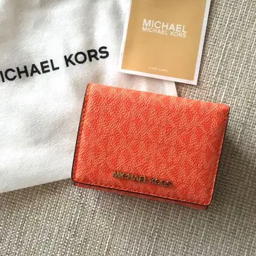 새상품 마이클코어스 MICHEAL KORS 지갑 시그니처 오렌지