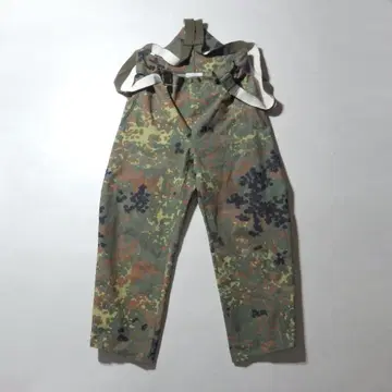 [실물] 90s 독일군 플렉터 카모 오버 팬츠 서스펜더 포함