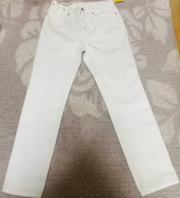 DRIES VAN NOTEN 화이트 와이드 데님 팬츠