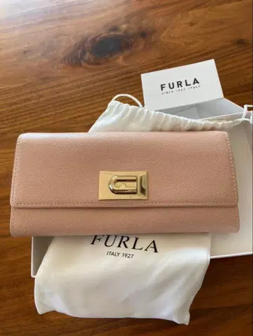 FURLA 장지갑 핑크 베이지