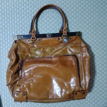 JL 브라운 가죽 핸드백