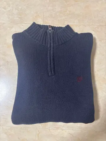 CHAPS 네이비 지퍼 스웨터