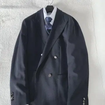 UNITED ARROWS 더블 블레이저 메탈 버튼 네이비 L