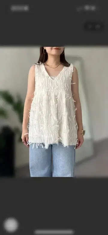 prose verse 리본 프린지 V넥 페플럼 베스트