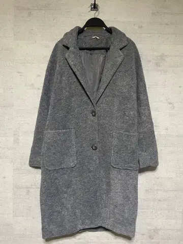 Avan Lily 아반릴리 그레이 체스터 코트 롱 울 혼방