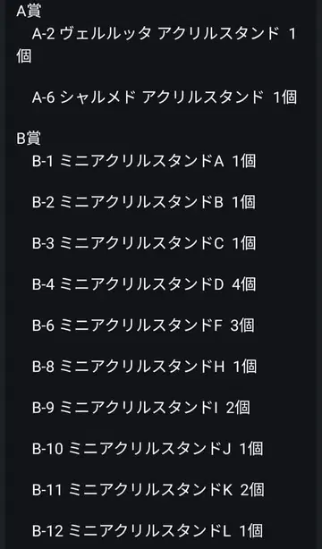 코토부키야 복권 아르카나디아 아크릴 스탠드 묶음 판매