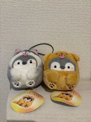 코우펜짱 복슬복슬 강아지 마스코트 2종 세트