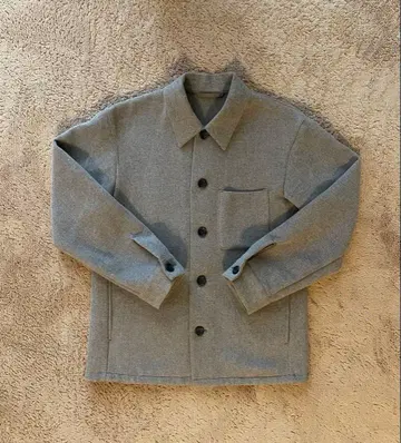 UNIQLO 더블 페이스 셔츠 자켓 베이지 계열 S 사이즈