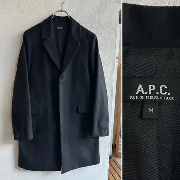 새상품급 프랑스제 A.P.C. 히요쿠 체스터 코트 블랙 APC M