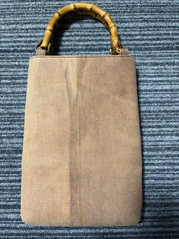 감즙 염색 술주머니 손잡이 대나무 토트백