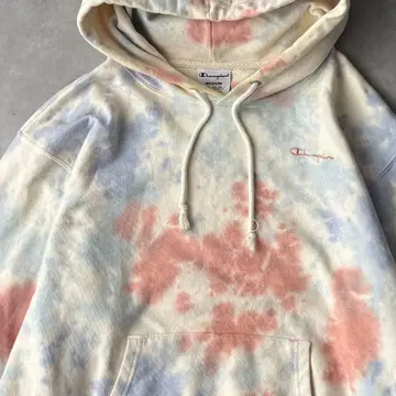 15631 챔피온 자수 로고 타이다이 염색 후드티