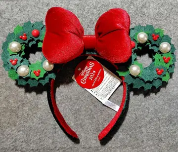 디즈니 크리스마스 머리띠 리스