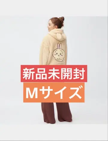 [ 미사용 새상품 ] GU 마쉬멜로우 필 라운지 후드티 토끼 M 사이즈