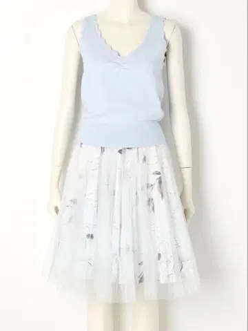 SNIDEL 스나이델 원피스 튤콤비니트 OP