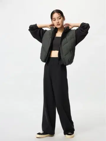 UNIQLO 웜 플리스 스트레이트 팬츠 (기장 짧음)