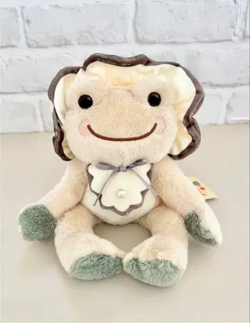 개구리 피클스 카키와 카키 굴 아이보리 비니돌