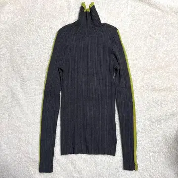 NUS 누스 리브 터틀넥 니트 그레이