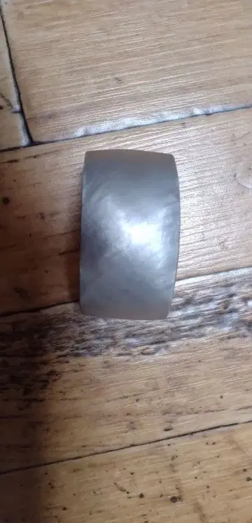 실버 컬러 굵은 뱅글 handmade