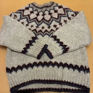 CHECK MATE 페어아일 패턴 노르딕 무늬 스웨터