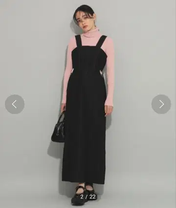 Ray BEAMS 컷 아웃 뷔스티에 원피스