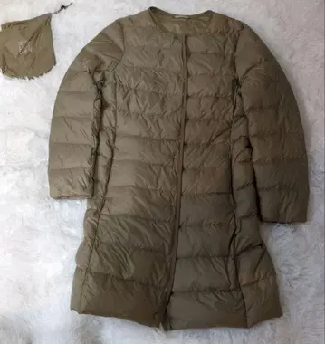 울트라 라이트 다운 롱 자켓 L 사이즈 카키