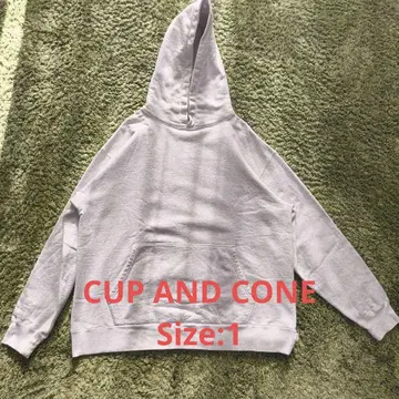 CUP AND CONE 후디 후드티 Ash 그레이 Size 1