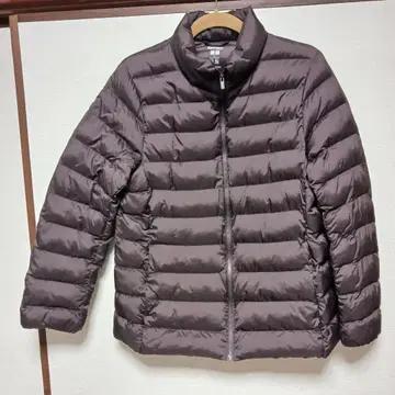 유니클로 퍼프 테크 자켓 XL 다크 브라운 새상품급