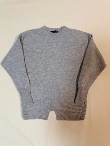 [컨디션 최상] 23구 워셔블 울 캐시미어 쿨넥 니트 38 그레이