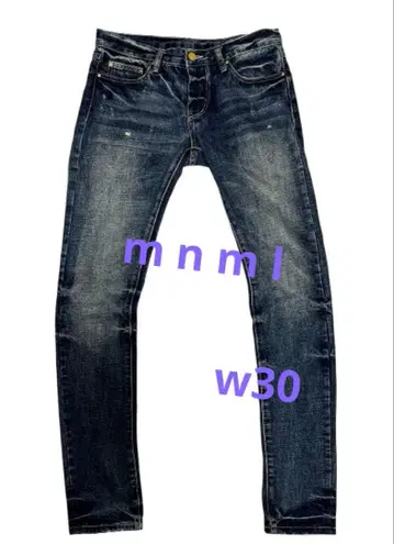 MINIMAL / 스키니 데님 / W30 / 데미지 가공 슬림