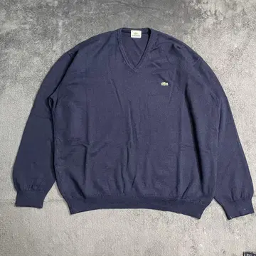 LACOSTE 라코스테 V넥 울 니트 스웨터 빅 사이즈