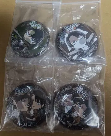 진격의 거인 ! 캔뱃지 [ 엘렌/리바이 ]