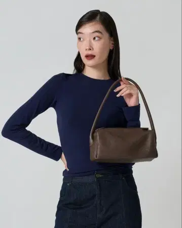 TINA: JOJUN 천연 가죽 미니 백 브라운