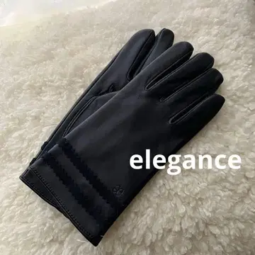 새상품 미사용 여성용 엘레강스 천연 가죽 장갑 블랙