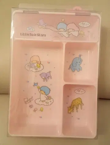 키키라라 리틀트윈스타 뚜껑 있는 트레이 미개봉 새상품 주변 문구