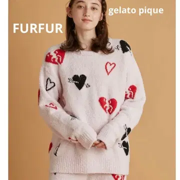 FURFUR gelato pique 콜라보! 베비모코 하트 무늬 풀오버