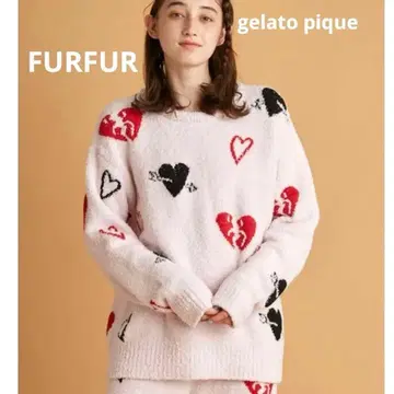 FURFUR gelato pique 콜라보! 베비모코 하트 무늬 풀오버