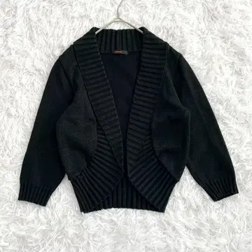 SOPHIA 니트 가디건 블랙 M 오픈 프론트 캐주얼