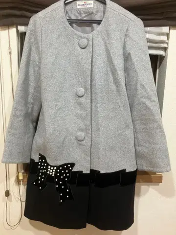 갤러리 비스콘티 여성용 L 3 노카라 코트 그레이