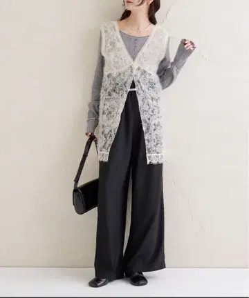 샤기 레이스 탱크 튜닉