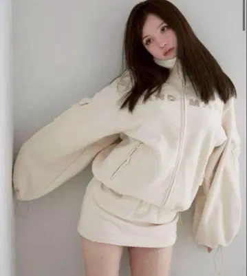 andmary Mary logo fleece jacket skirt