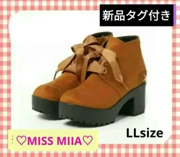 [미스미아] 레이스업 통굽 숏부츠 여성용 지뢰계