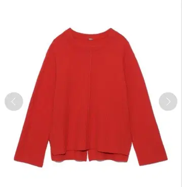 Mila Owen 울 캐시미어 후 슬릿 크루넥 니트