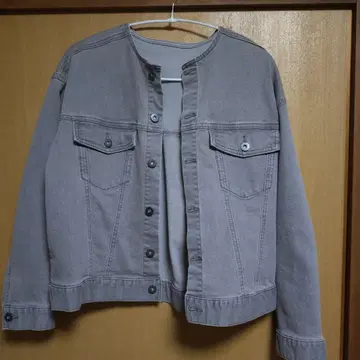 그레이 노카라 자켓 S