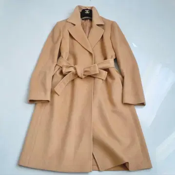 유나이티드 애로우즈 캐시미어 100% 벨티드 코트 카멜 베이지