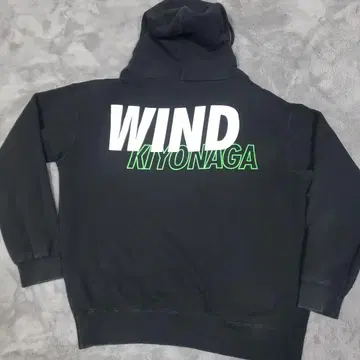 WIND AND SEA 한정판 키요나가 모델 후드티 XL 블랙