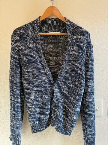 DANIELE ALESSANDRINI 네이비 혼합 가디건