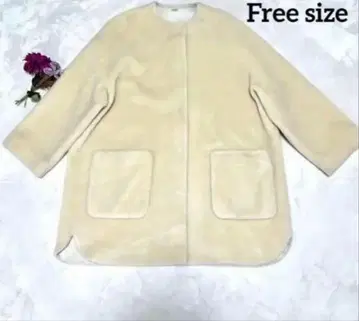 Mila Owen 아이보리 노카라 코트 Free size